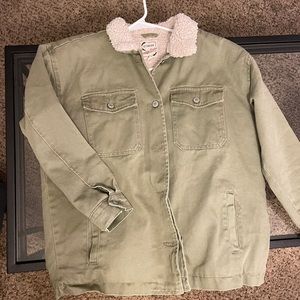 Fleece Lined Denim Coat